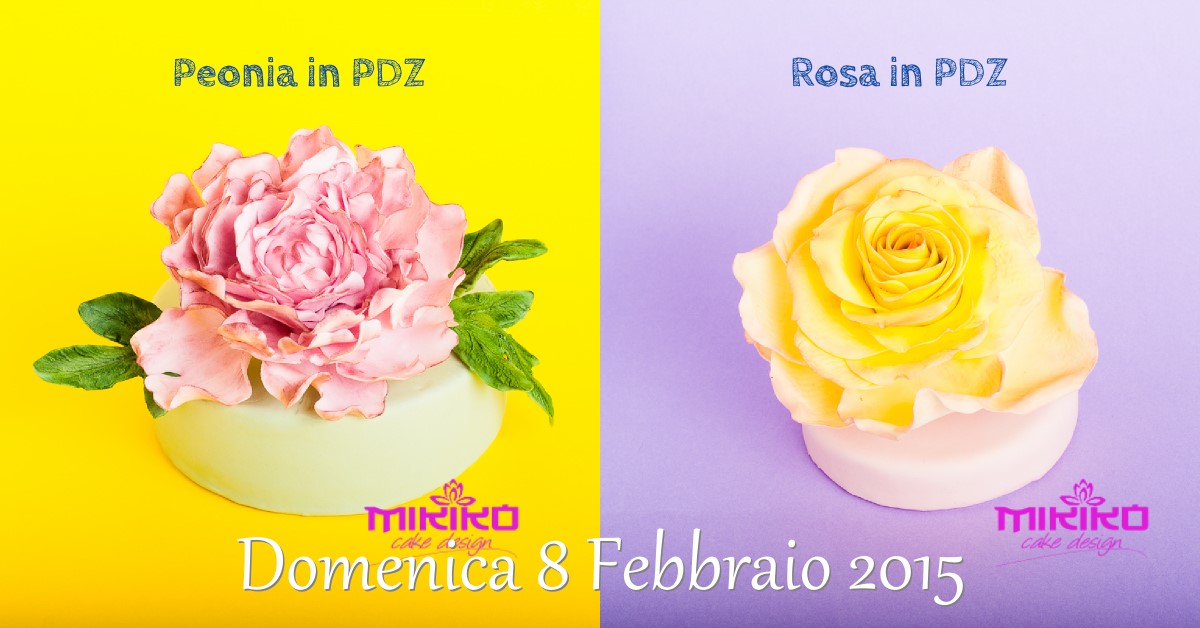 Immagine dei fiori del corso di cake design del 08-02-2015